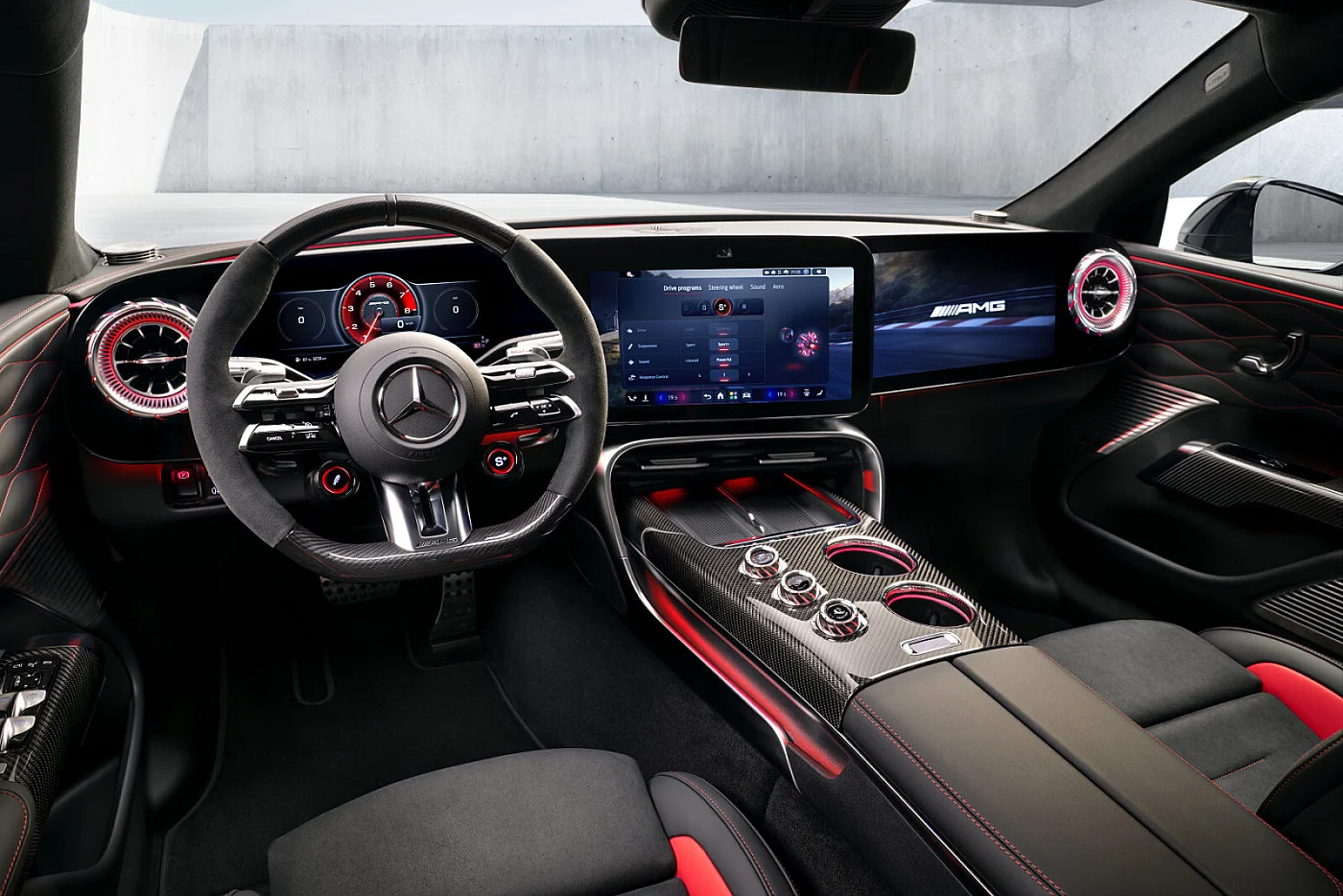 O centro de controlo da performance: O interior do novo Mercedes-AMG GT Coupé de 4 portas